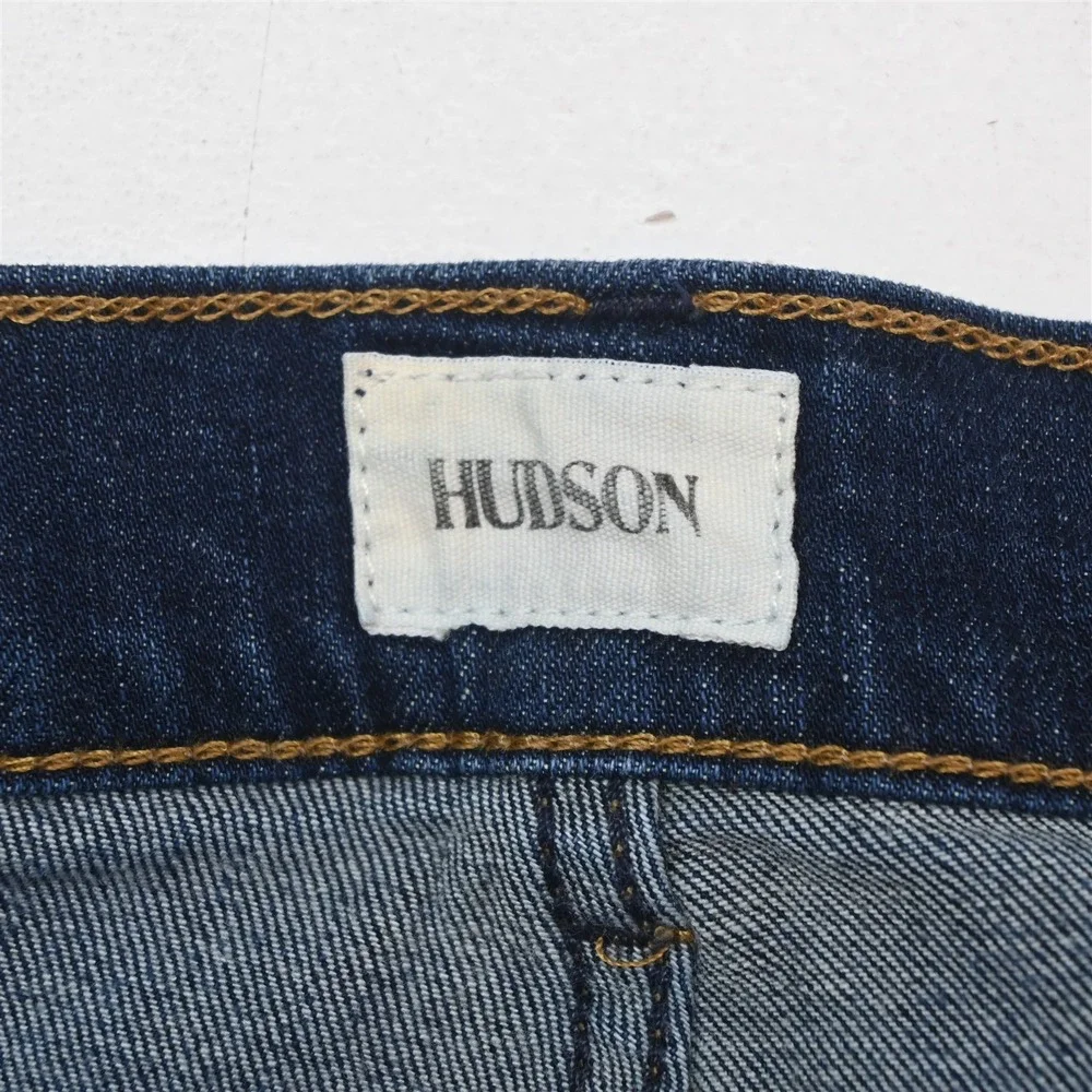 Hudson 38x34 Dark Stretch Denim Blake Slim Straight Mens Jeans